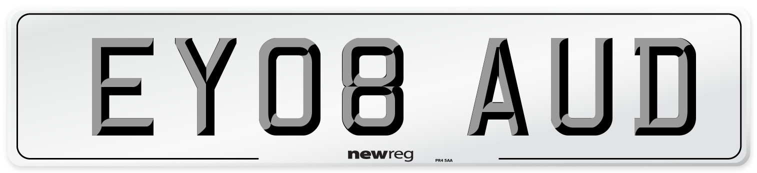 EY08 AUD Number Plate from New Reg